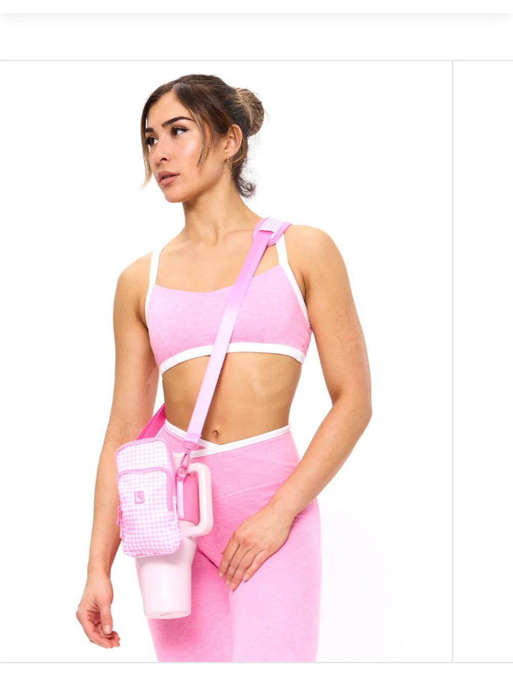 BuffBunny Pink Gingham Water Bottle Bag/Organizer/Sleeve - Picture 7 of 8